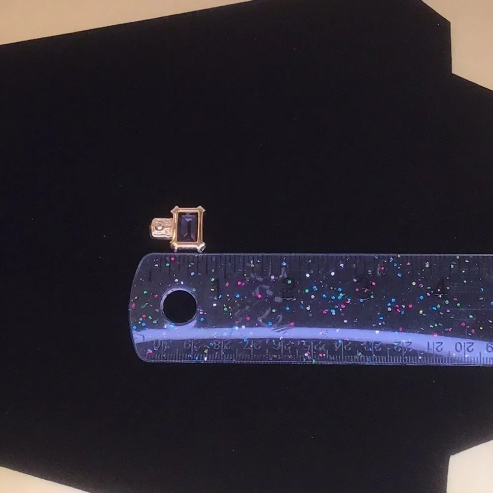 Swarovski Gold Tone Crystal Necklace & Earrings Set Swan Hallmark Light Amethyst - Picture 12 of 13